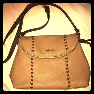Nine West cross body bag, tan and brown